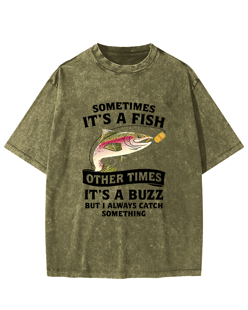 Fishing Enthusiasts Leisure Vintage Distressed T-shirt-Zazasy