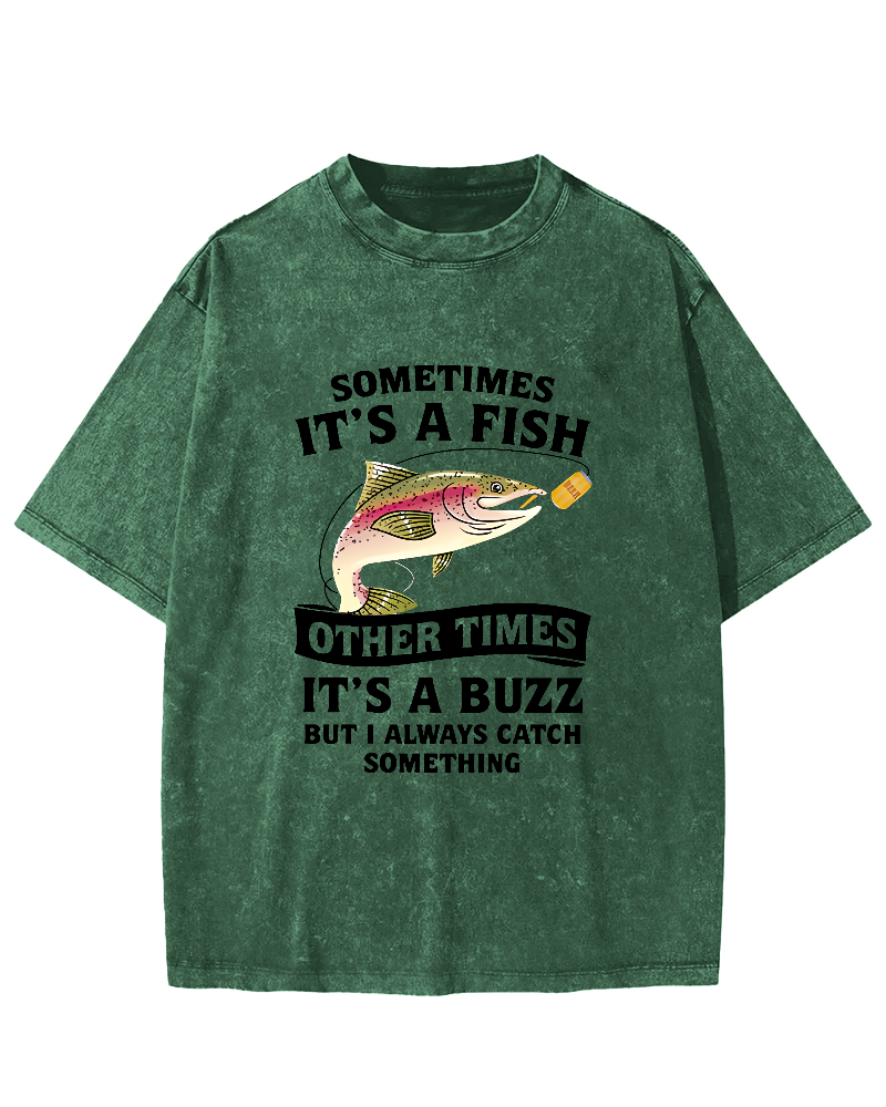 Fishing Enthusiasts Leisure Vintage Distressed T-shirt-Zazasy