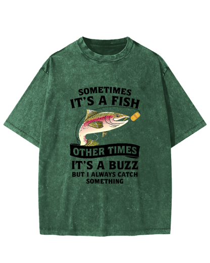 Fishing Enthusiasts Leisure Vintage Distressed T-shirt-Zazasy