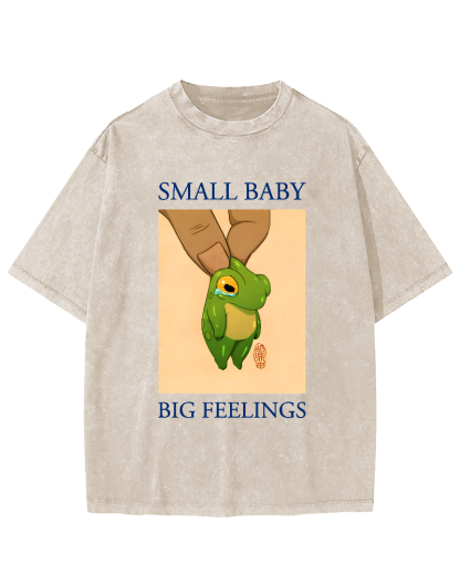 SAMLL BABY BIG FEELINGS  Vintage Washed T-shirt