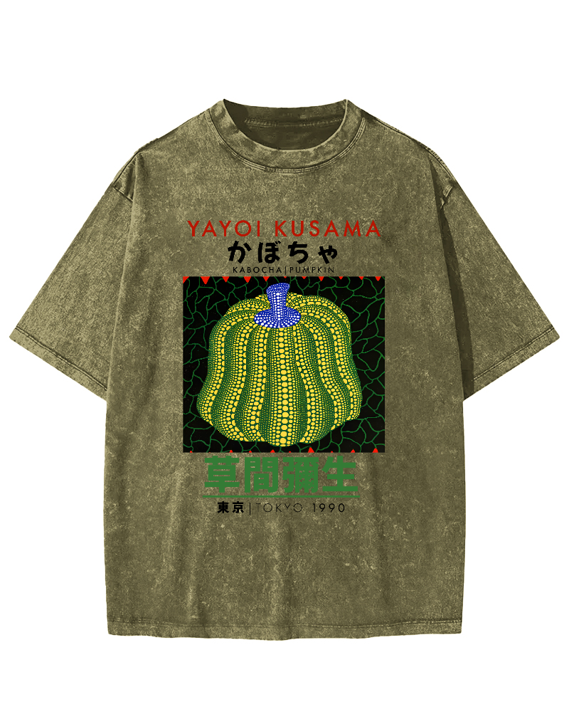 Yayoi Kusama Pumpkin Art Vintage Washed T-shirt