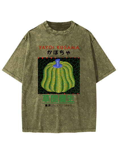 Yayoi Kusama Pumpkin Art Vintage Washed T-shirt