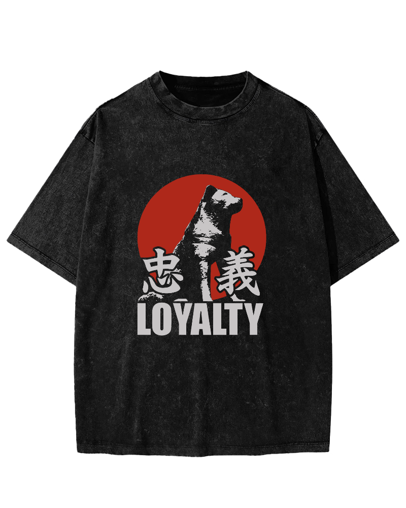 Japanese Animal Patterns Vintage Distressed T-shirt-Zazasy