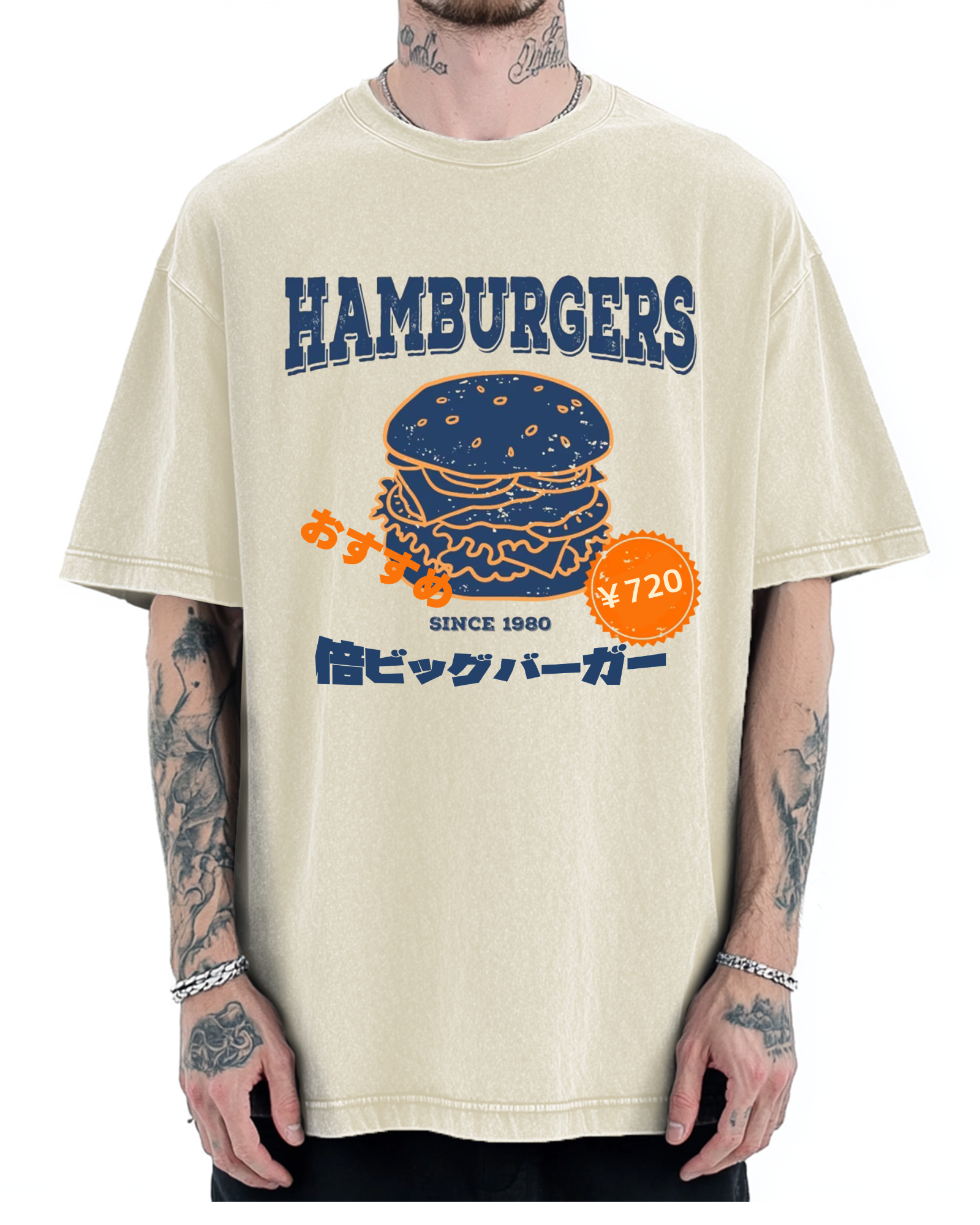 Big Hamburger Vintage Washed T-shirt