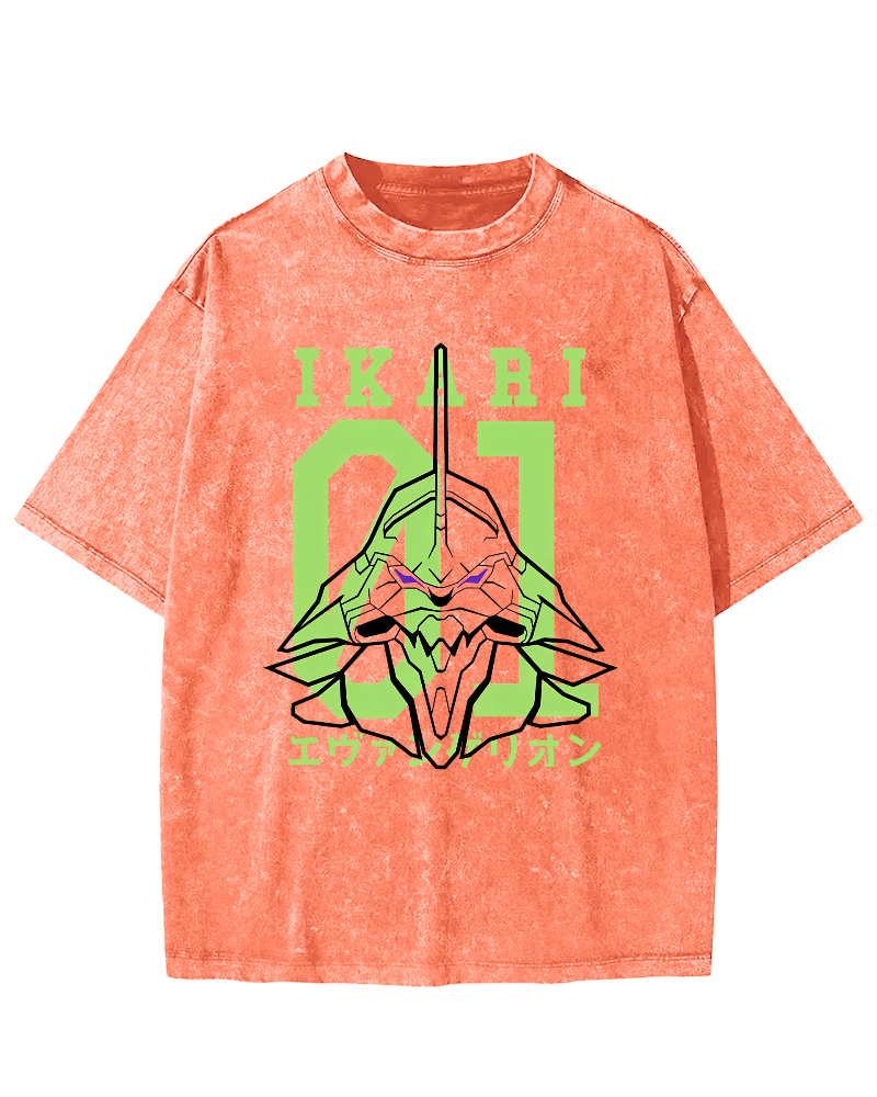 Neon Genesis Evangelion Vintage Washed T-shirt