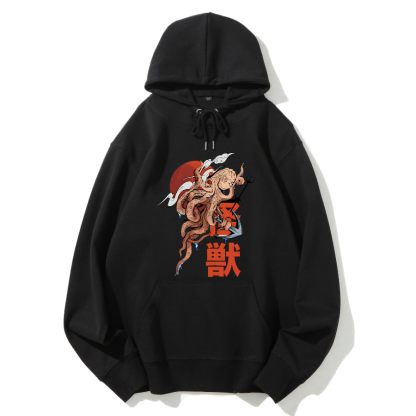Japanese Octopus Cotton Hoodie