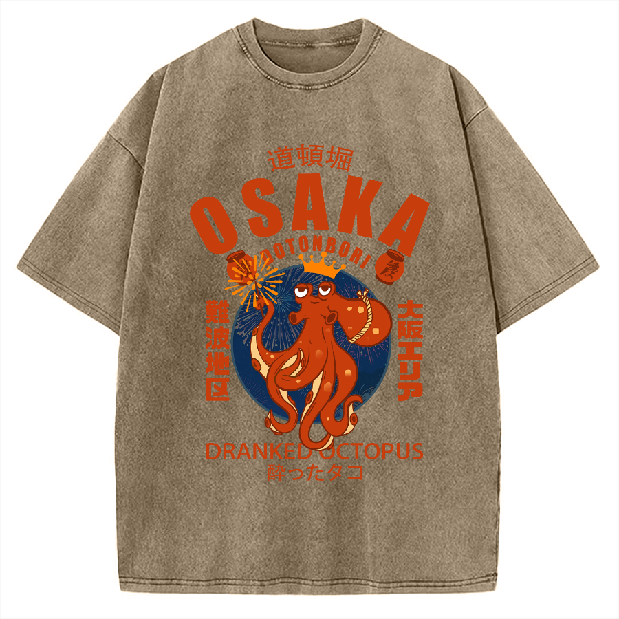 Osaka October Hanabi fireworks Vintage Washed T-shirt