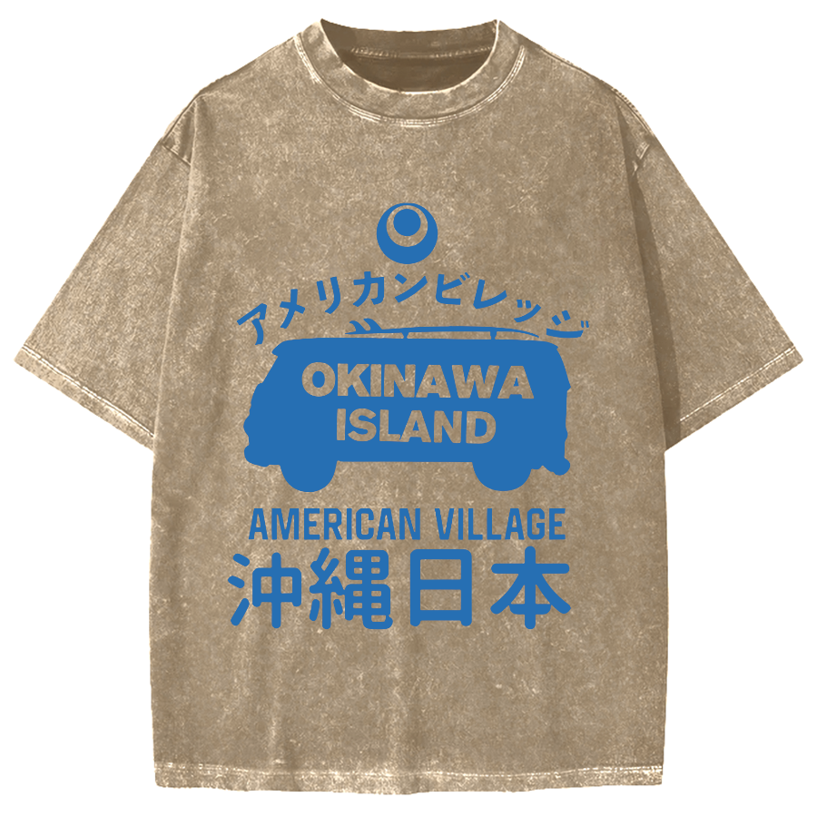 Okinawa American Village Vintage Washed T-shirt