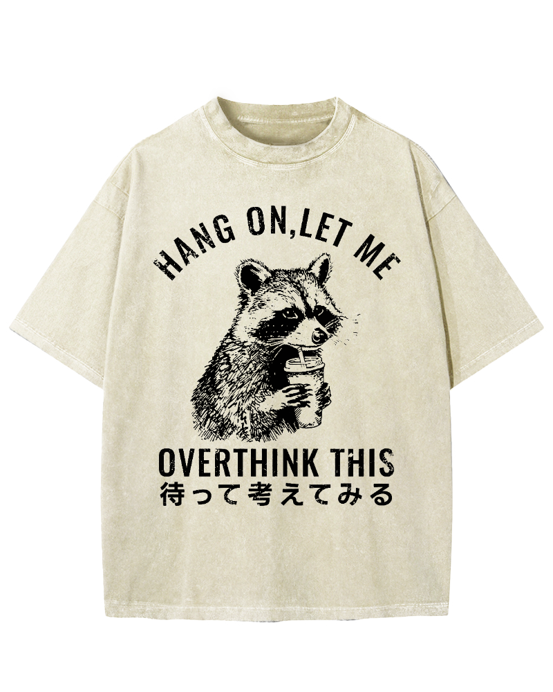 Thinking raccoon Vintage Washed T-shirt
