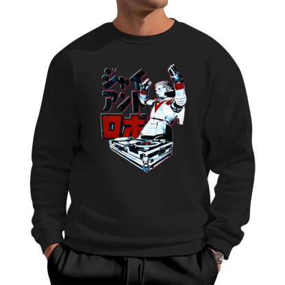 DJ Giant Robo Cotton Pullover Sweatshirt