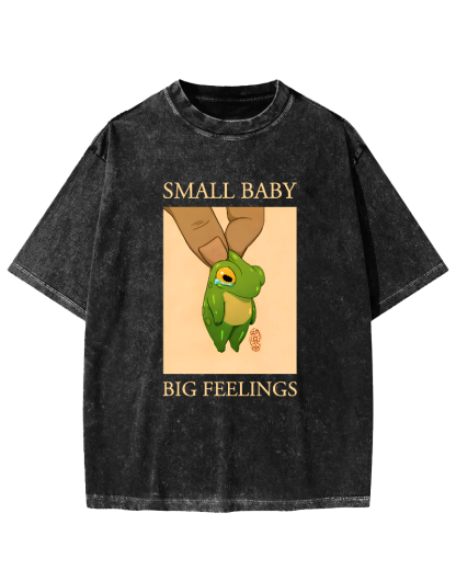 SAMLL BABY BIG FEELINGS  Vintage Washed T-shirt
