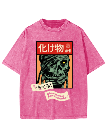 Monster Japanese Vintage Washed T-shirt-Zazasy