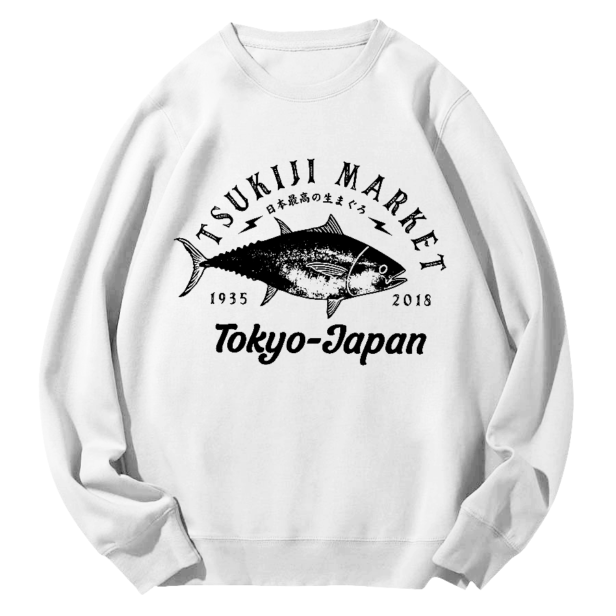 The Highest Quality Tuna in Japan Round Neck Sweatshirt-Zazasy