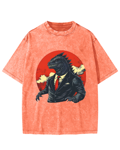 Lizard Monster Japanese Vintage Washed T-shirt
