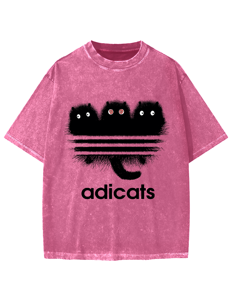 ADICATS Vintage Washed T-shirt