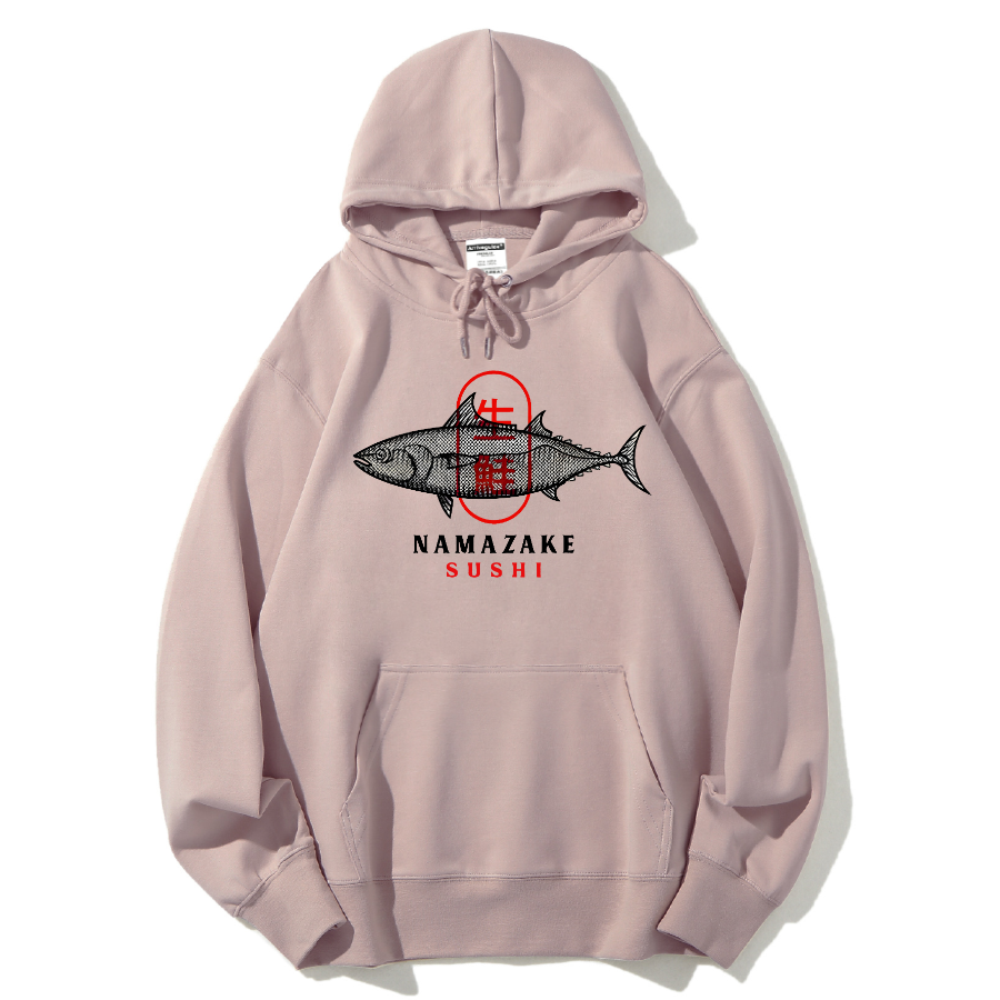 Japanese Sushi Raw Salmon Cotton Hoodie