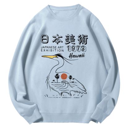 Tsukiji Seafood Market Round Neck Sweatshirt-Zazasy