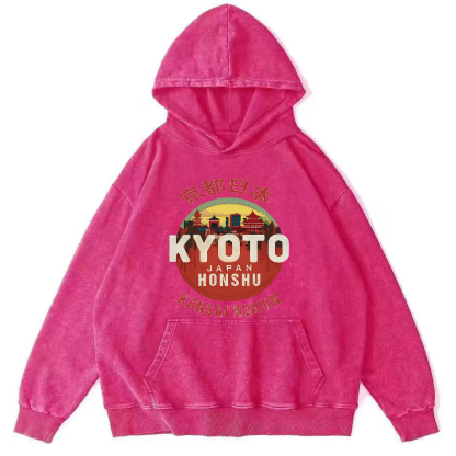 Retro Style Tokyo Vintage Distressed Hoodie-Zazasy