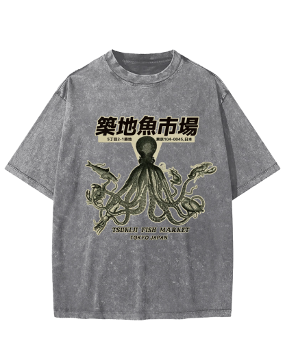 Tsukiji Market Vintage Washed T-shirt