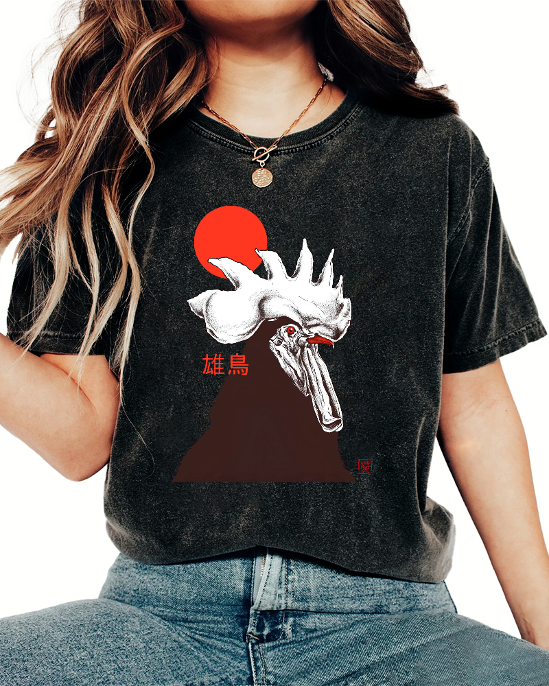 Japanese Strong Chicken Vintage Distressed T-shirt
