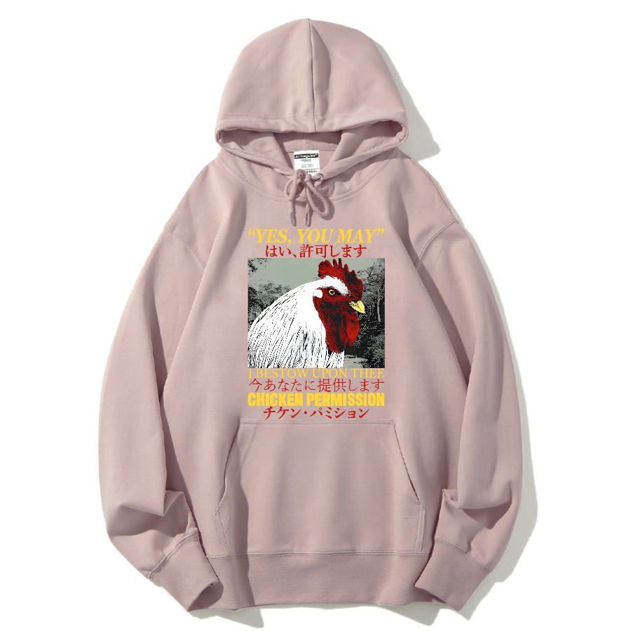 Chicken Permission Cotton Hoodie