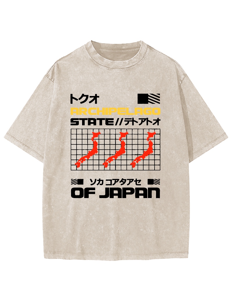 Kyoto, Japan Vintage Washed T-shirt-Zazasy