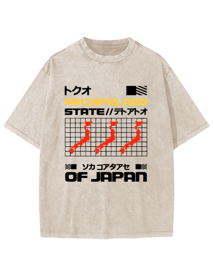 Kyoto, Japan Vintage Washed T-shirt-Zazasy