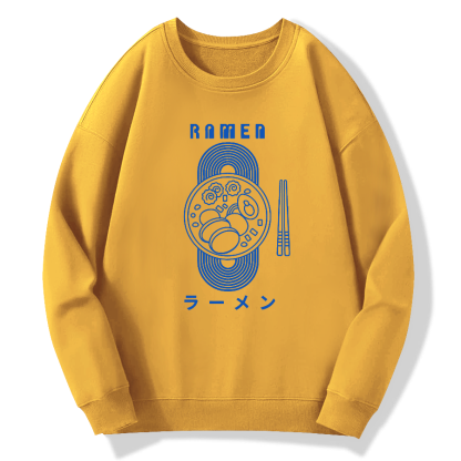 Lamian Noodles Cotton Pullover Sweatshirt