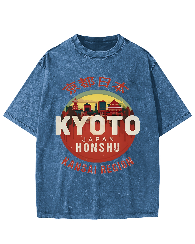 Retro Kyoto Japan Vintage Distressed T-shirt