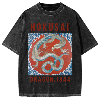 Hokusai Dragon Vintage Washed T-shirt
