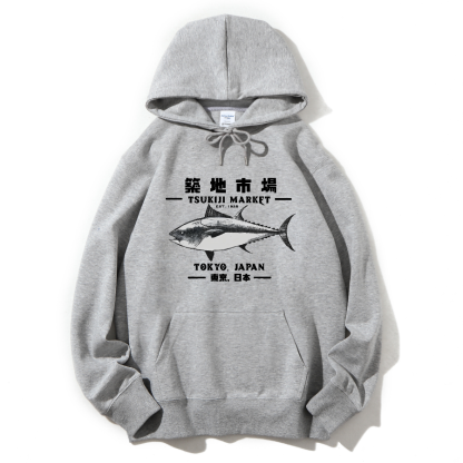 Tokyo Tsukiji Market Cotton Hoodie