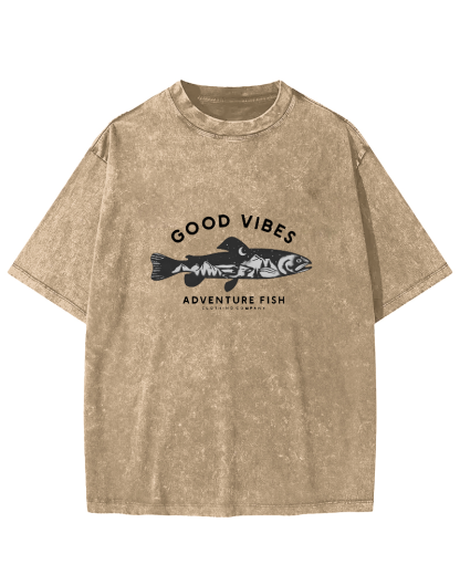 Salmon Japanese style Vintage Distressed T-shirt-Zazasy