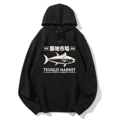 Tokyo Tsukiji Market Cotton Hoodie