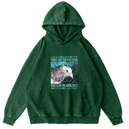 Retro Pigeon Vintage Distressed Hoodie-Zazasy