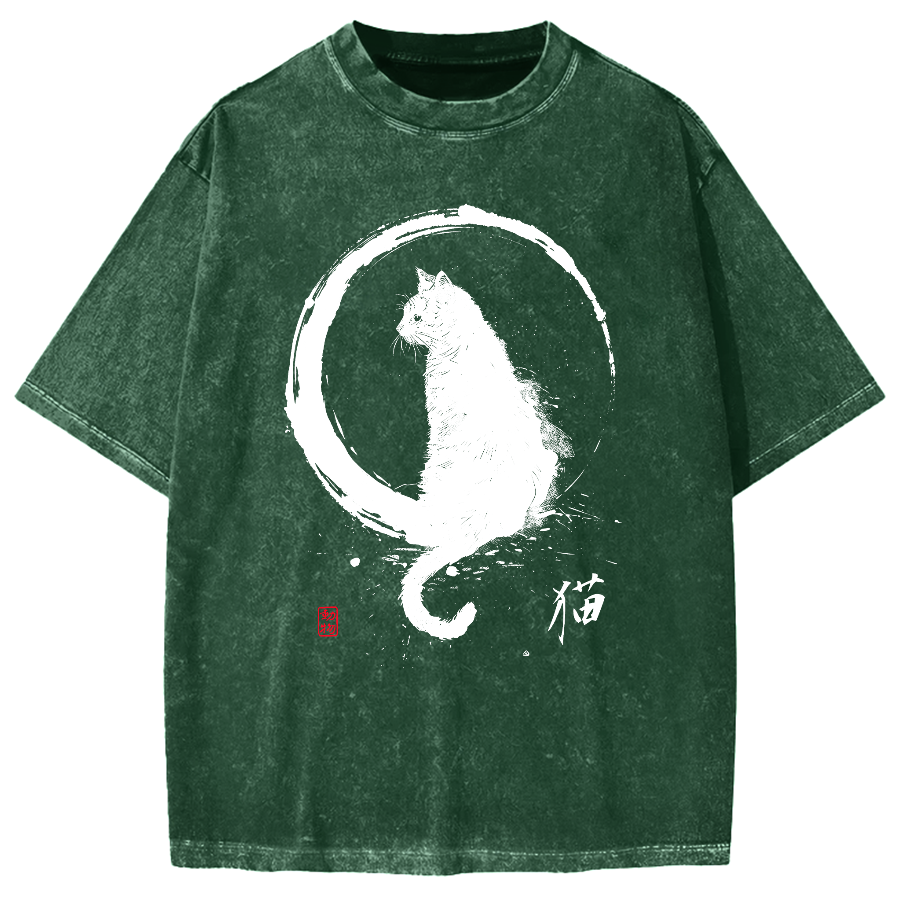 Cat ink Vintage Washed T-shirt