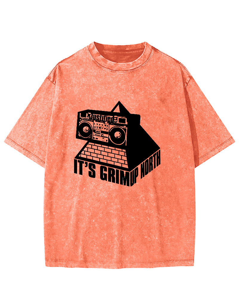 The northern region is shrouded in dense clouds Vintage Washed T-shirt