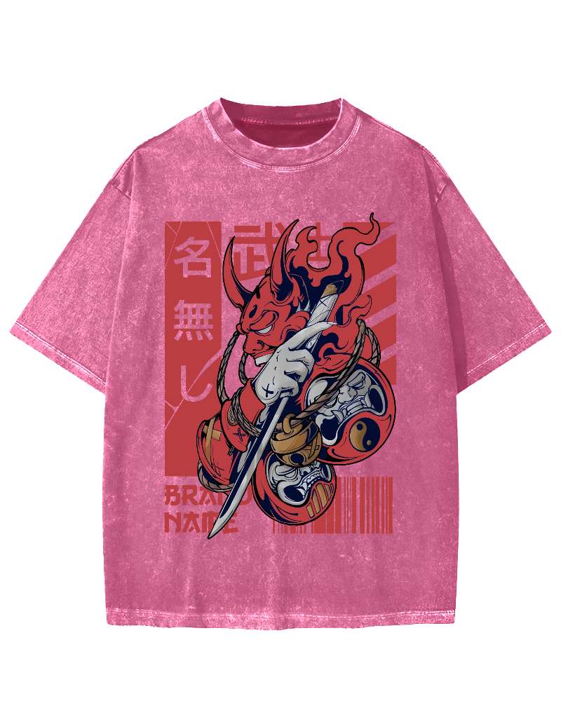 Unknown Warrior Samurai Vintage Washed T-shirt