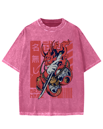 Unknown Warrior Samurai Vintage Washed T-shirt
