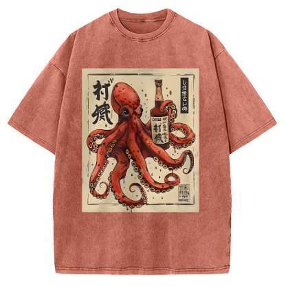 Osaka Saké Octopus Vintage Washed T-shirt