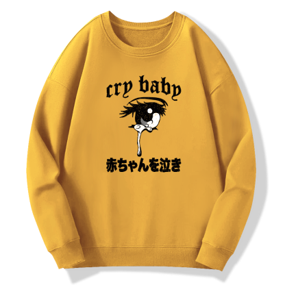 Japanese style cartoon retro Cotton Pullover Sweatshirt