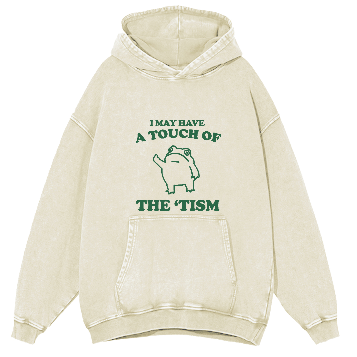 Frog Japanese Washed Hoodie-Zazasy