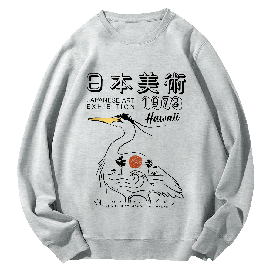 Tsukiji Seafood Market Round Neck Sweatshirt-Zazasy