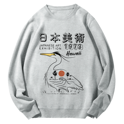 Tsukiji Seafood Market Round Neck Sweatshirt-Zazasy