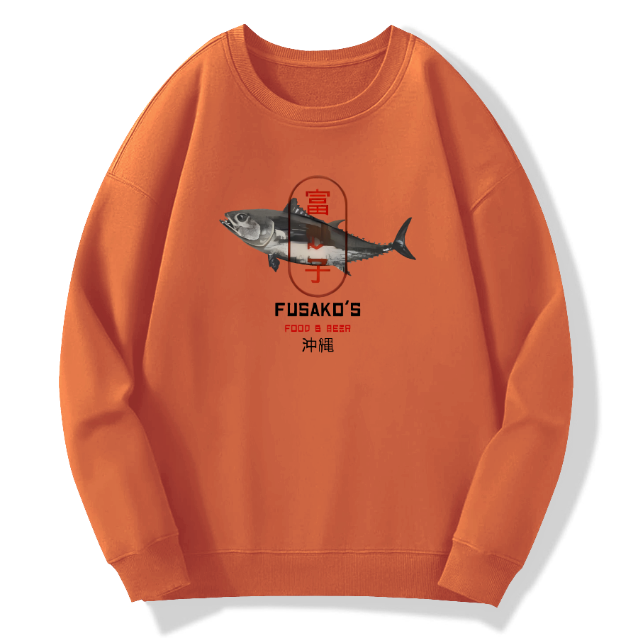 Okinawa Seafood from Japan Cotton Pullover Sweatshirt