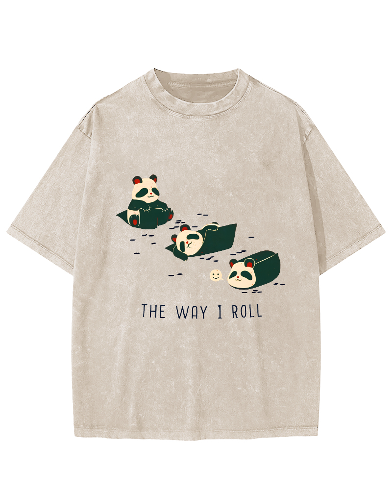 The Way I Roll Vintage Washed T-shirt-Zazasy