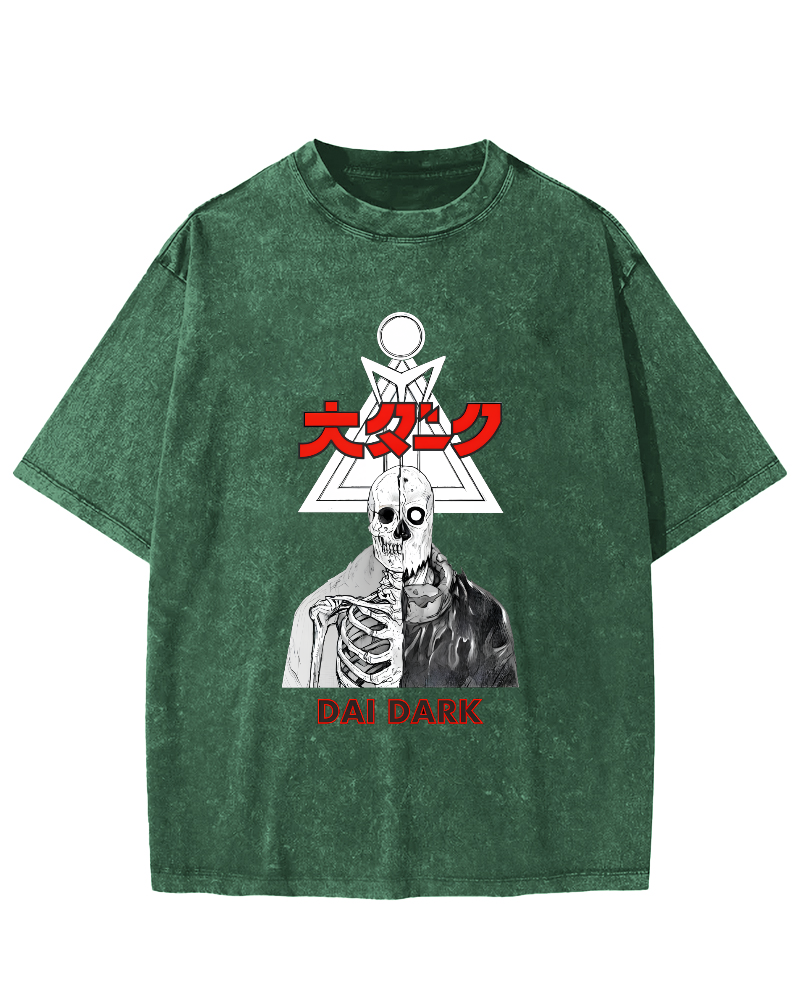 Japanese Style Monster Vintage Distressed T-shirt-Zazasy
