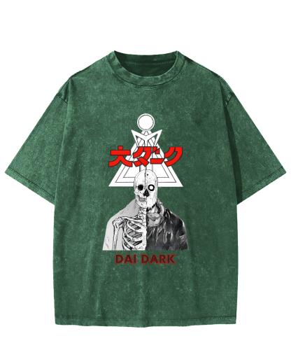 Japanese Style Monster Vintage Distressed T-shirt-Zazasy