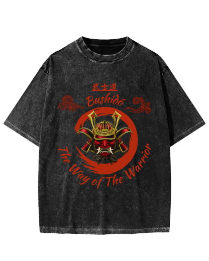 Samurai Spirit Vintage Distressed T-shirt-Zazasy