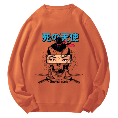Japanese Angel Anime Round Neck Sweatshirt-Zazasy