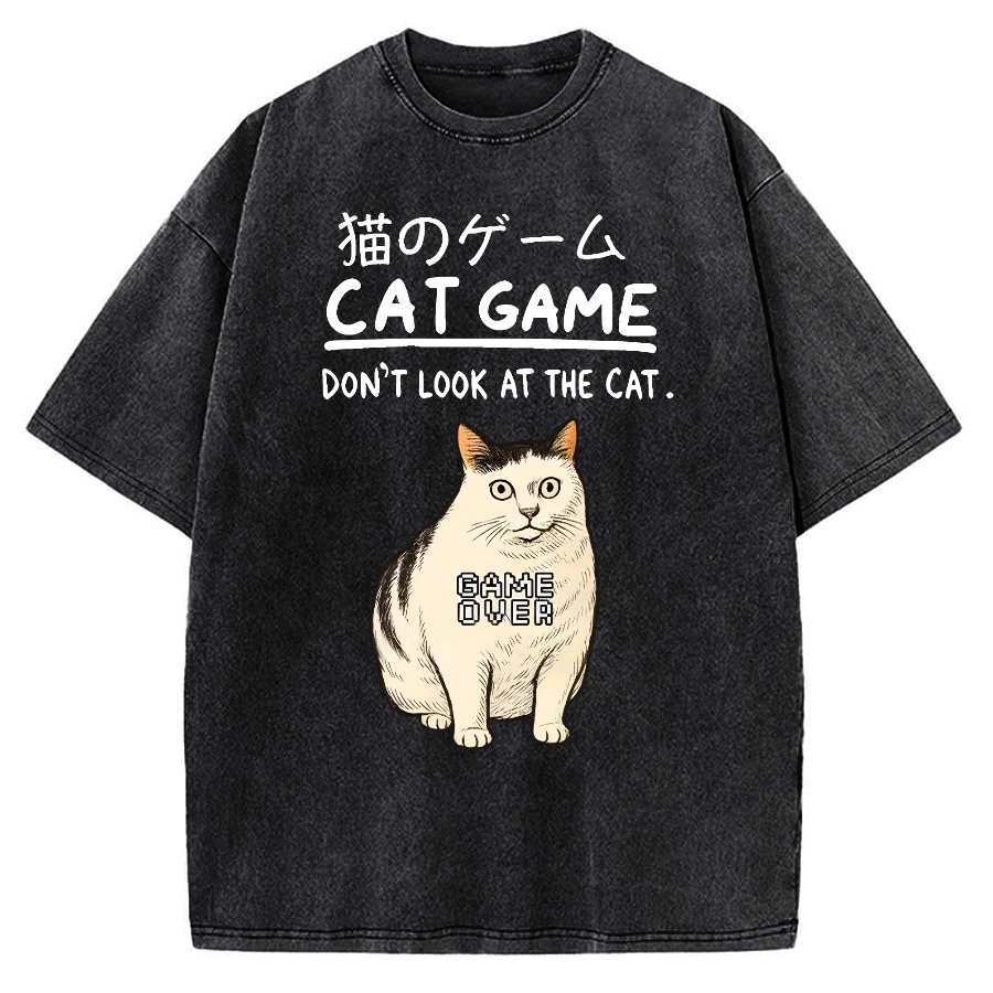 Don't Watch The Cat Vintage Washed T-shirt